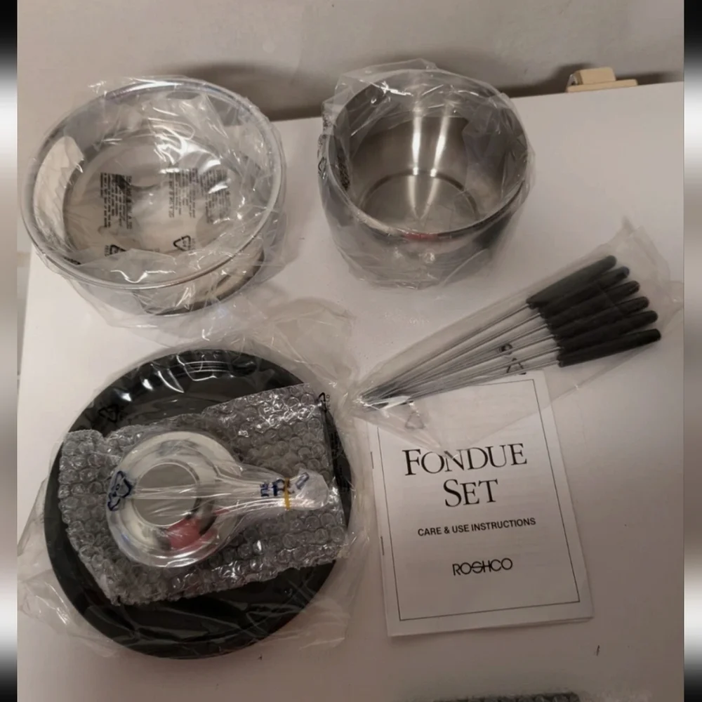 Redco Stainless Steel Fondue Set-stainless